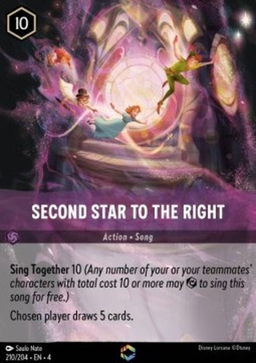 Lorcana 4URS Second Star to the Right (V.2)