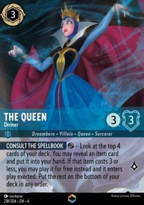 Lorcana 4URS The Queen - Diviner (V.2)