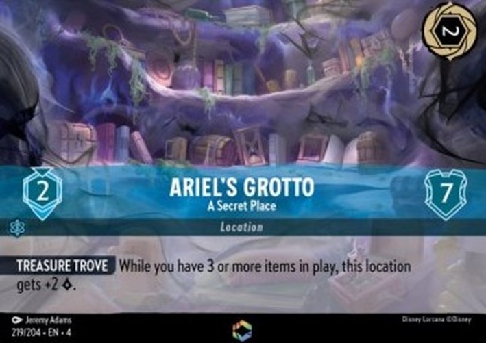 Lorcana 4URS Ariel's Grotto - A Secret Place (V.2)