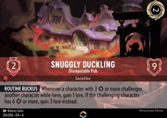 Lorcana 4URS Snuggly Duckling - Disreputable Pub (V.2)