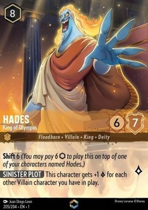 Lorcana 1TFC Hades - King of Olympus (V.2)