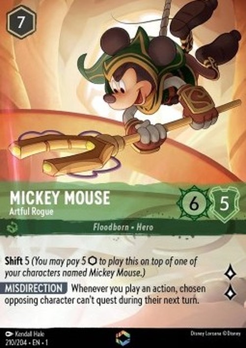 Lorcana 1TFC Mickey Mouse - Artful Rogue (V.2)
