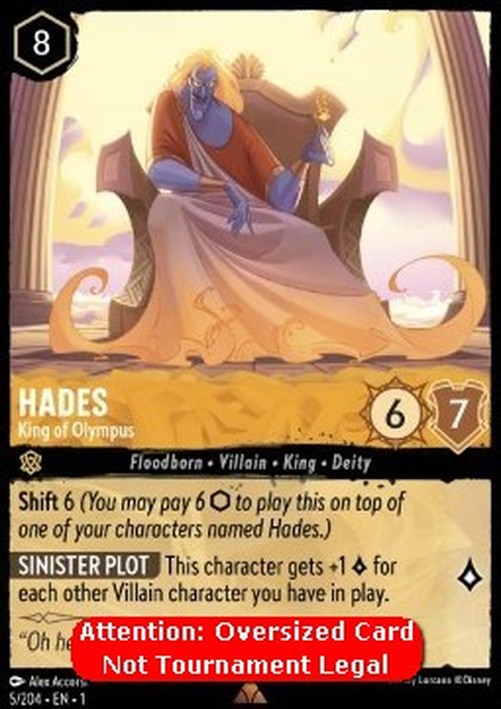 Lorcana 1TFC Hades - King of Olympus (V.3)