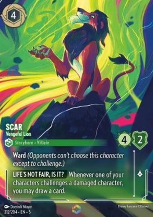 Lorcana 5SSK Scar - Vengeful Lion (V.2)