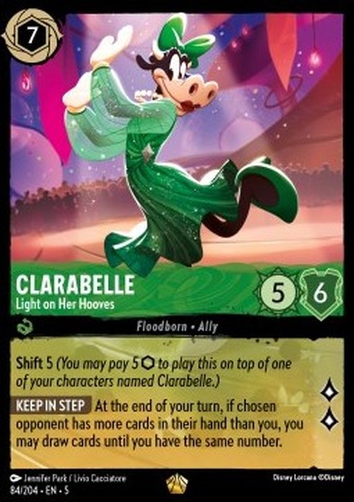 Lorcana 5SSK Clarabelle - Light on Her Hooves (V.1)