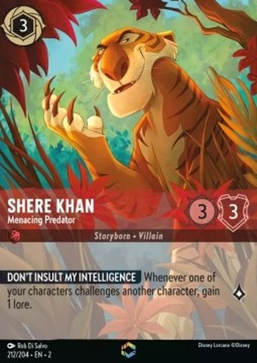 Lorcana 2ROF Shere Khan - Menacing Predator (V.2)