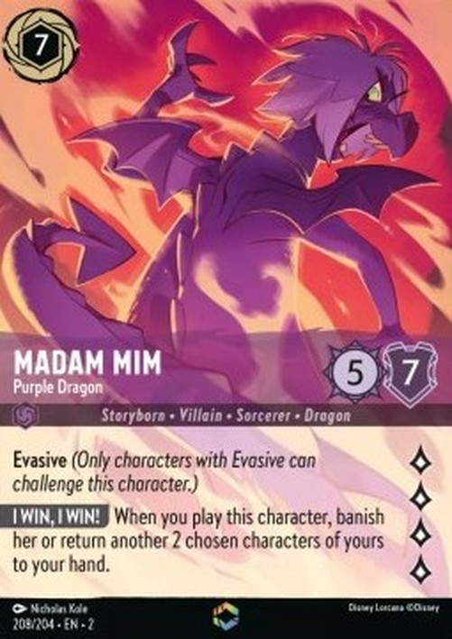 Lorcana 2ROF Madam Mim - Purple Dragon (V.2)