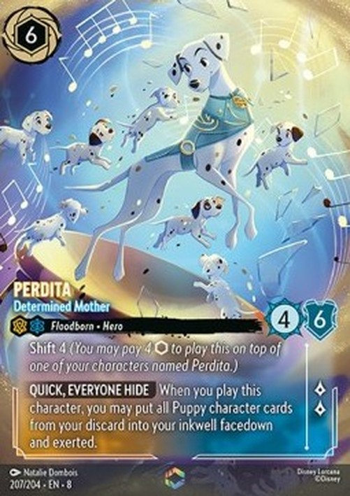 Lorcana 8JAF Perdita - Determined Mother (V.2)