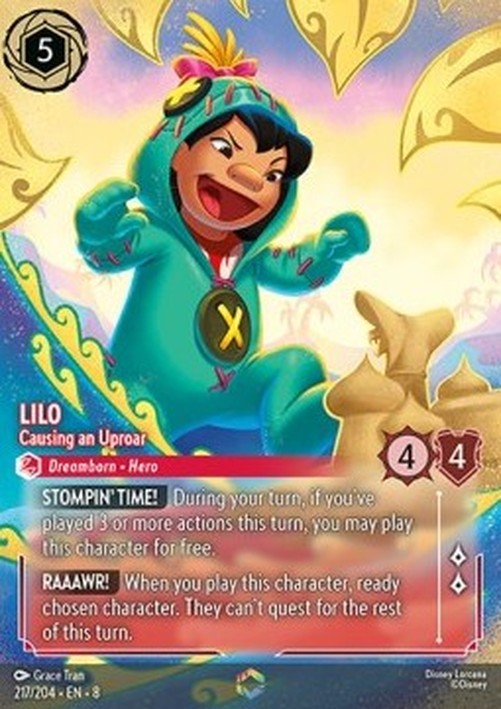 Lorcana 8JAF Lilo - Causing an Uproar (V.2)