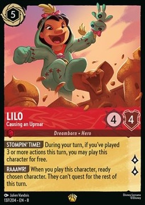 Lorcana 8JAF Lilo - Causing an Uproar (V.1)