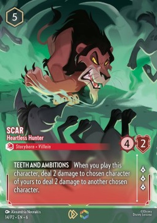 Lorcana PR2 Scar - Heartless Hunter