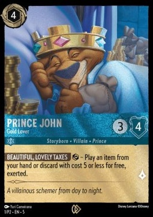 Lorcana PR2 Prince John - Gold Lover