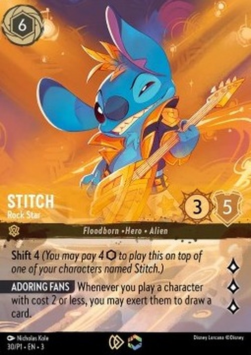 Lorcana PR1 Stitch - Rock Star (V.2)