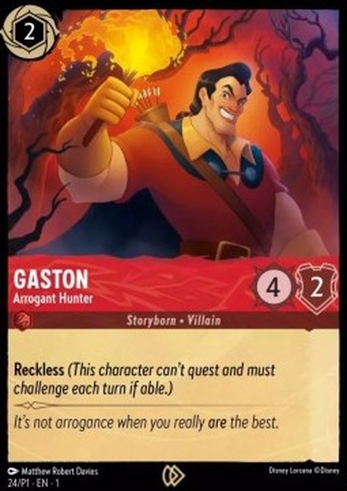 Lorcana PR1 Gaston - Arrogant Hunter