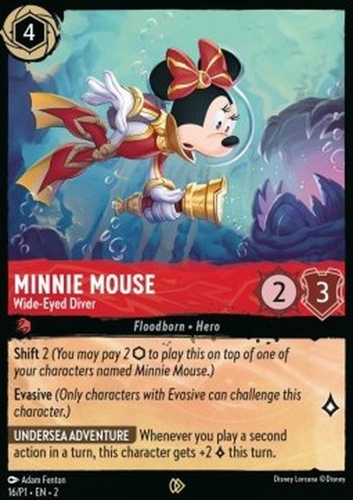 Lorcana PR1 Minnie Mouse - Wide-Eyed Diver