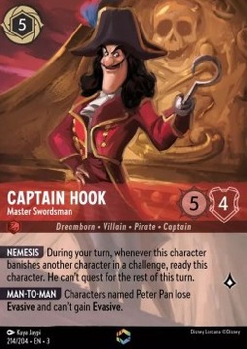 Lorcana 3INK Captain Hook - Master Swordsman (V.2)
