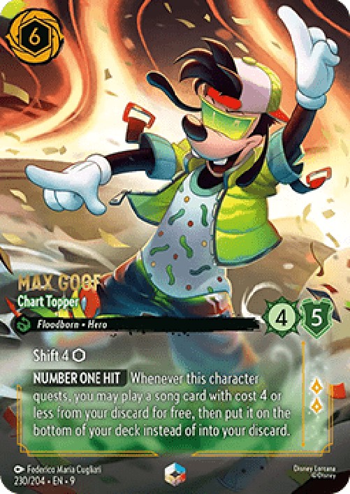 Lorcana 9FAB Max Goof - Chart Topper (V.2)