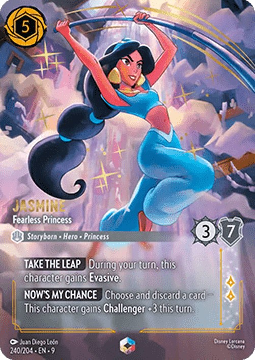 Lorcana 9FAB Jasmine - Fearless Princess (V.2)