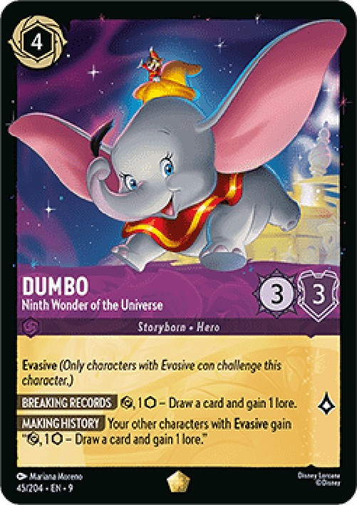 Lorcana 9FAB Dumbo - Ninth Wonder of the Universe (V.1)