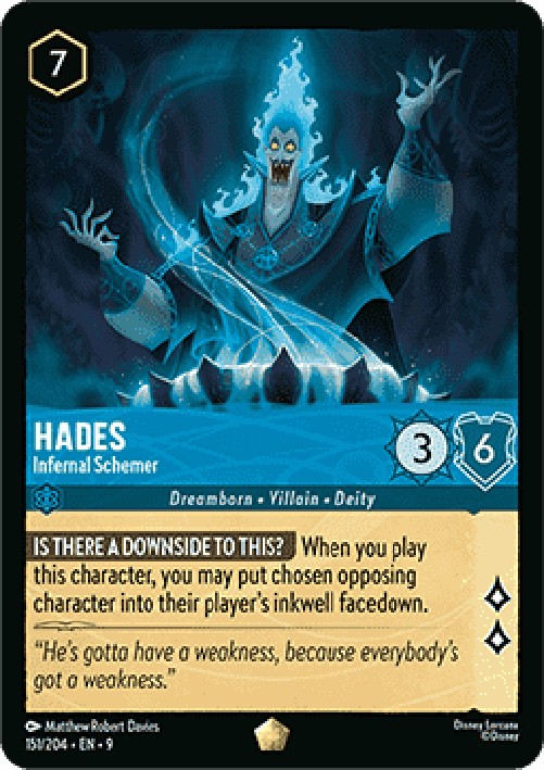 Lorcana 9FAB Hades - Infernal Schemer (V.1)