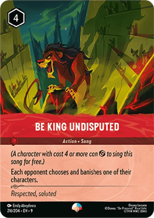 Lorcana 9FAB Be King Undisputed (V.2)