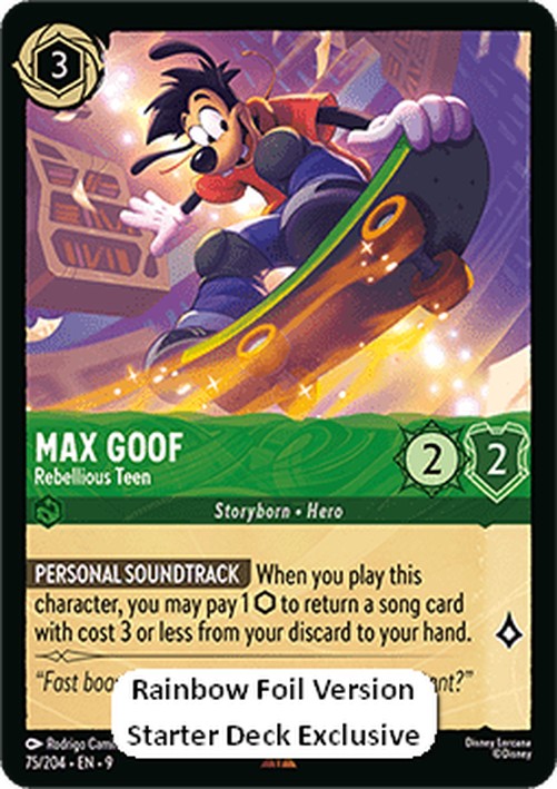 Lorcana 9FAB Max Goof - Rebellious Teen (V.2)