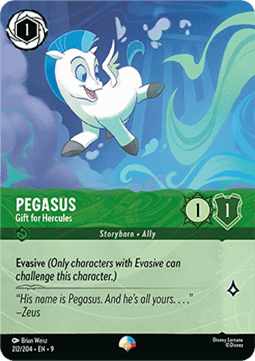 Lorcana 9FAB Pegasus - Gift for Hercules (V.2)