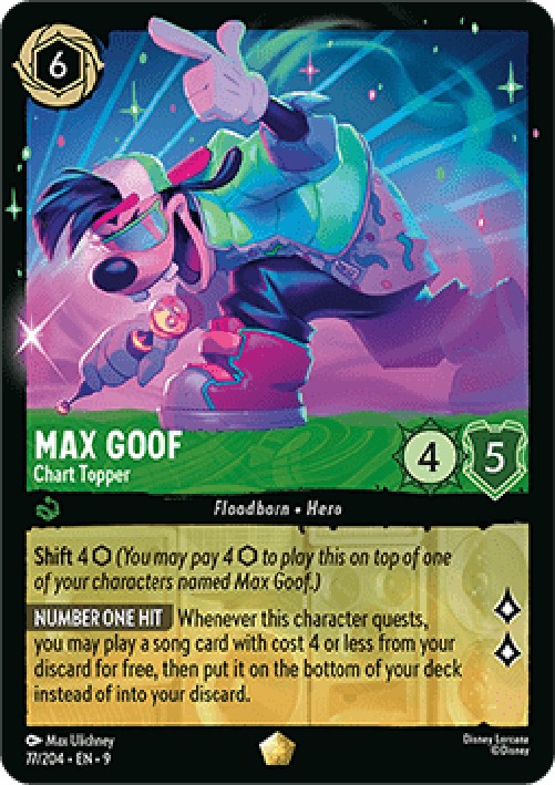 Lorcana 9FAB Max Goof - Chart Topper (V.1)