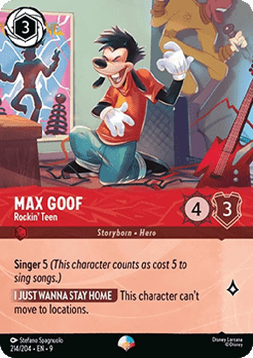 Lorcana 9FAB Max Goof - Rockin' Teen (V.2)