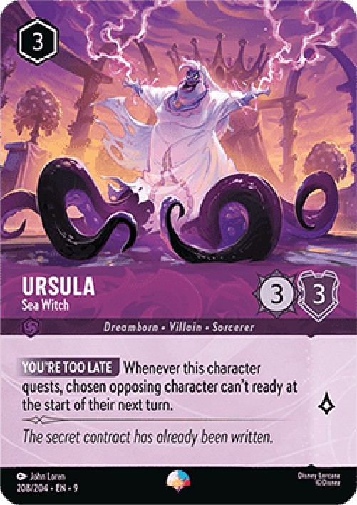 Lorcana 9FAB Ursula - Sea Witch (V.2)