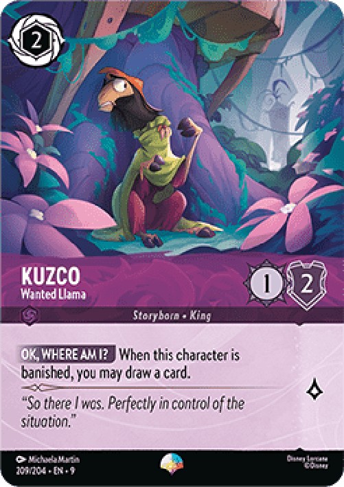 Lorcana 9FAB Kuzco - Wanted Llama (V.2)
