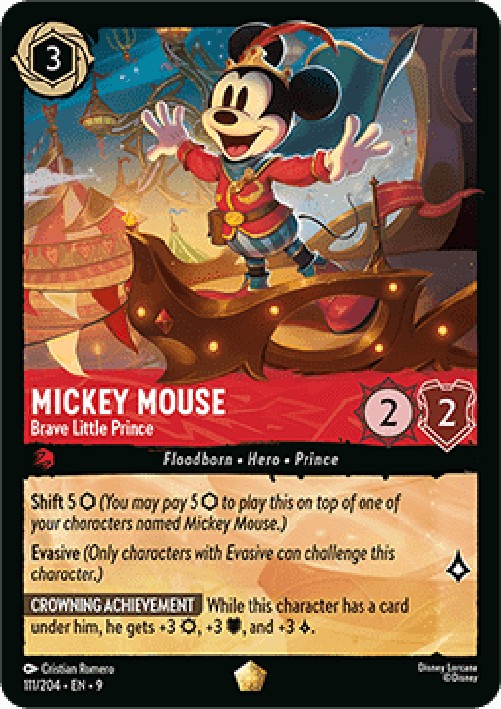 Lorcana 9FAB Mickey Mouse - Brave Little Prince (V.1)