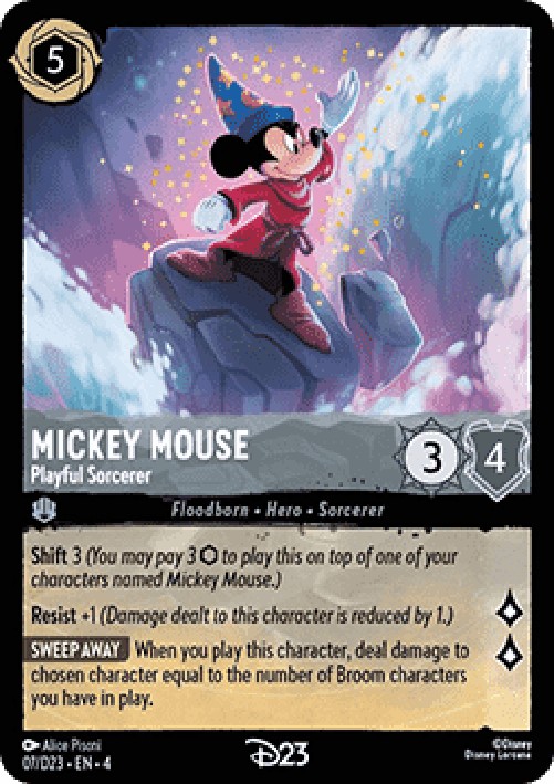Lorcana D23 Mickey Mouse - Playful Sorcerer