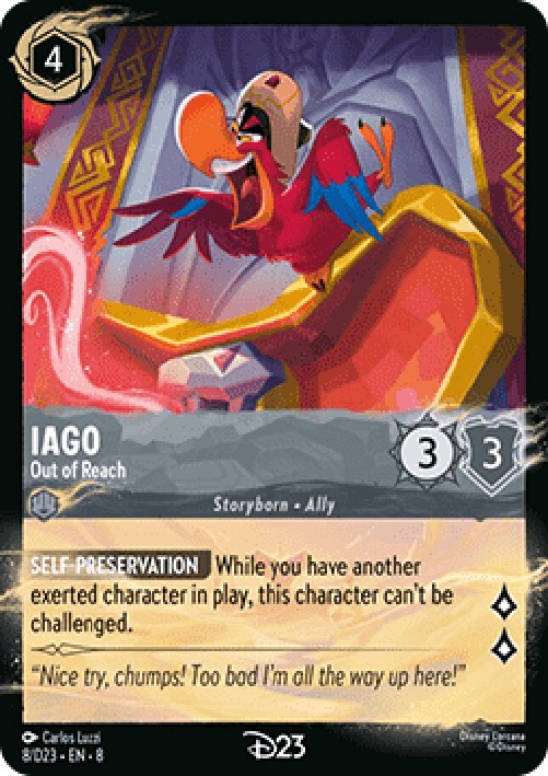 Lorcana D23 Iago - Out of Reach