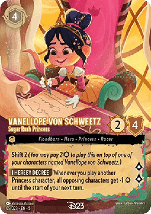 Lorcana D23 Vanellope von Schweetz - Sugar Rush Princess