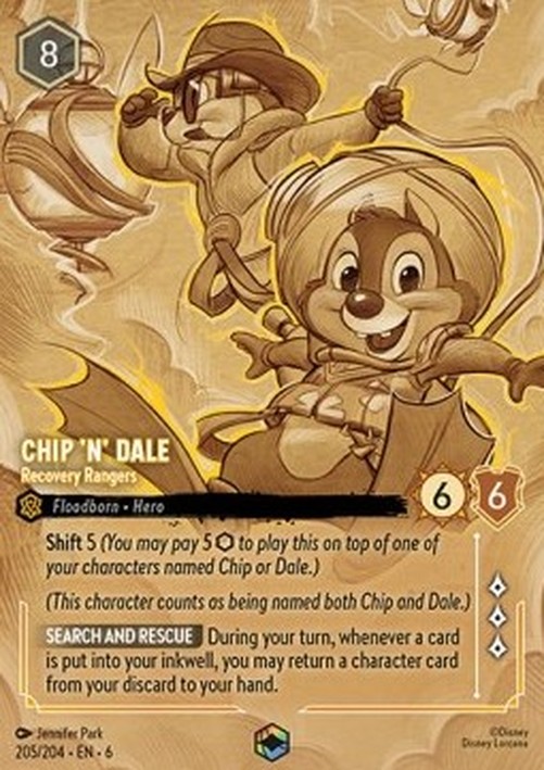 Lorcana 6AZS Chip 'n' Dale - Recovery Rangers (V.2)