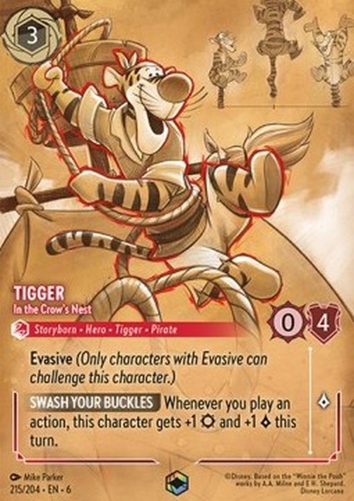 Lorcana 6AZS Tigger - In the Crow's Nest (V.2)