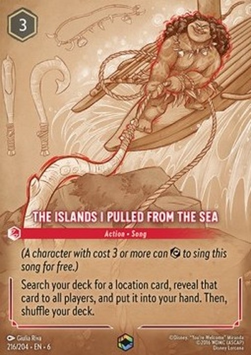 Lorcana 6AZS The Islands I Pulled from the Sea (V.2)
