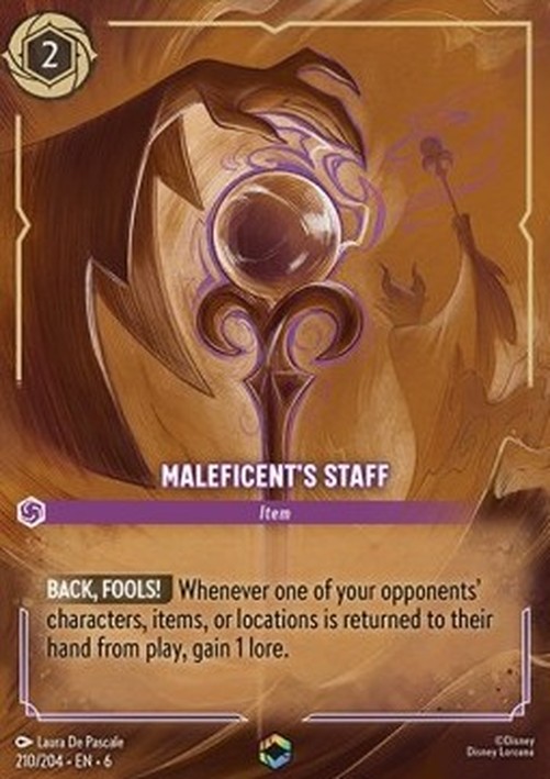 Lorcana 6AZS Maleficent's Staff (V.2)