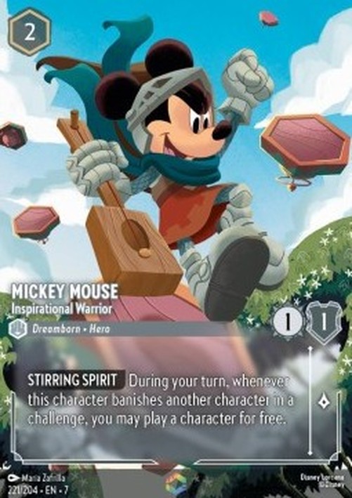Lorcana 7ARI Mickey Mouse - Inspirational Warrior (V.2)