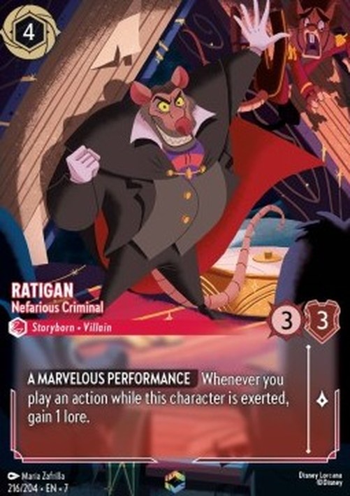 Lorcana 7ARI Ratigan - Nefarious Criminal (V.2)