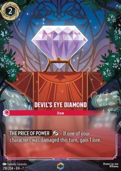 Lorcana 7ARI Devil's Eye Diamond (V.2)