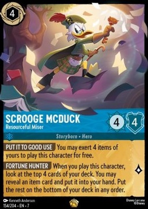 Lorcana 7ARI Scrooge McDuck - Resourceful Miser