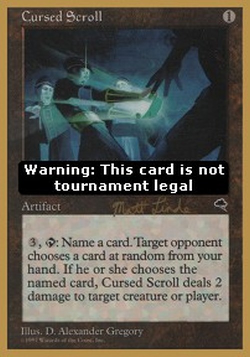 Magic: The Gathering Cursed Scroll
