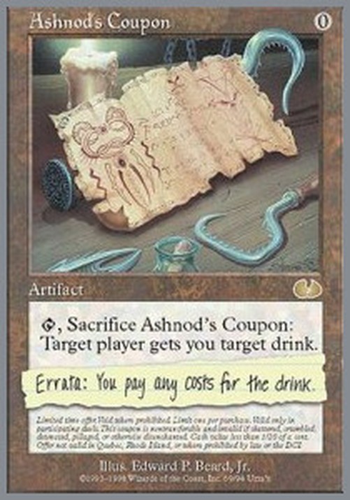 Magic: The Gathering Ashnod's Coupon