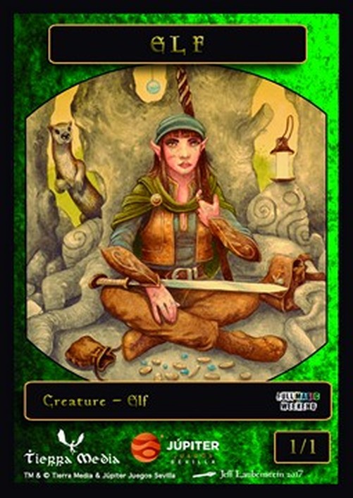 Magic: The Gathering Elf Token (Green 1/1)
