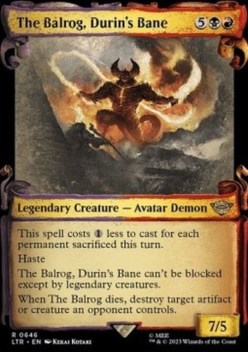 Magic: The Gathering The Balrog, Durin's Bane (V.1)