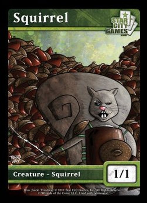 Magic: The Gathering Squirrel Token (Green 1/1)