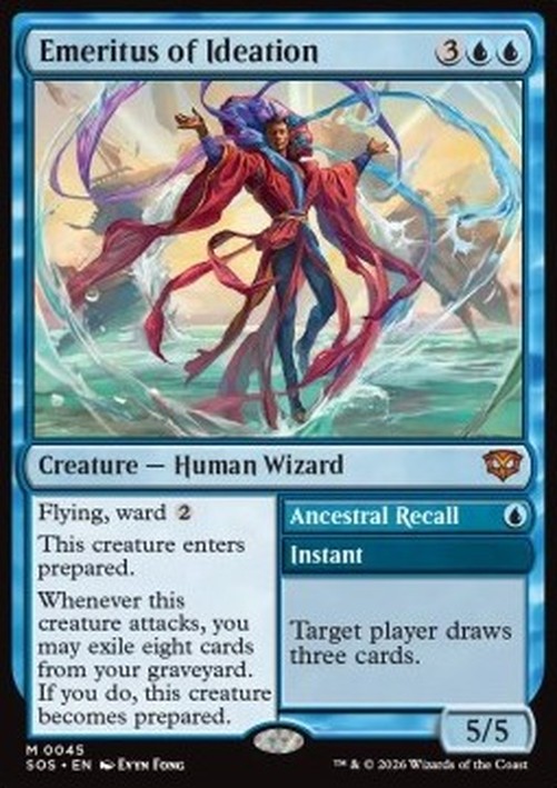 Magic: The Gathering Emeritus of Ideation // Ancestral Recall