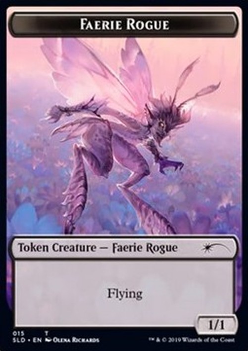 Magic: The Gathering Faerie Rogue Token (Black 1/1) (V.3)